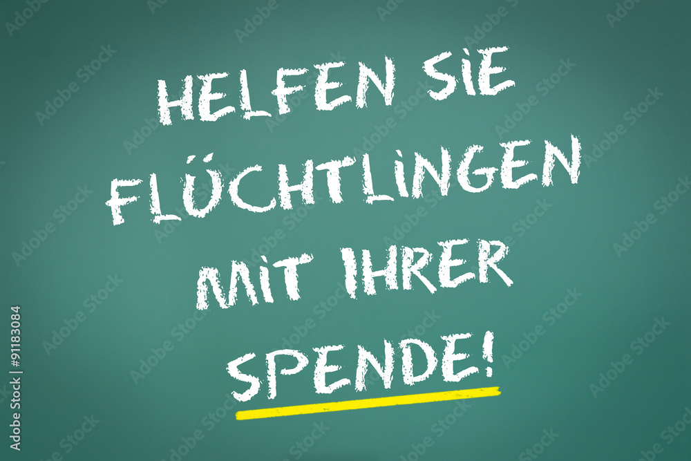Obraz premium helfen Sie Flüchtlingen mit Ihrer Spende!