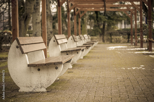 Park mit B  nken