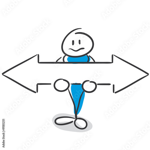 Stick Figure Series Blue