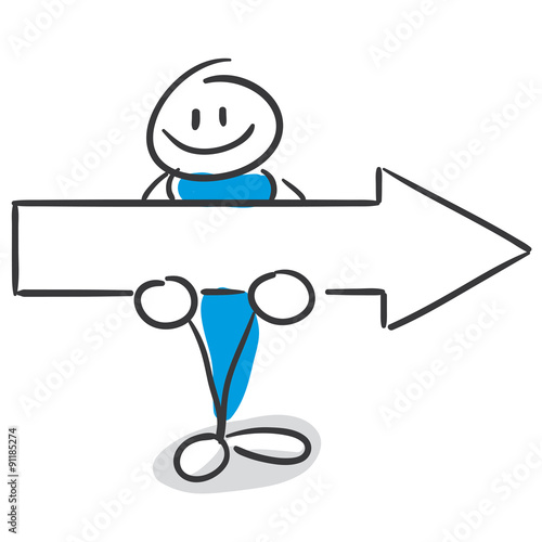 Stick Figure Series Blue