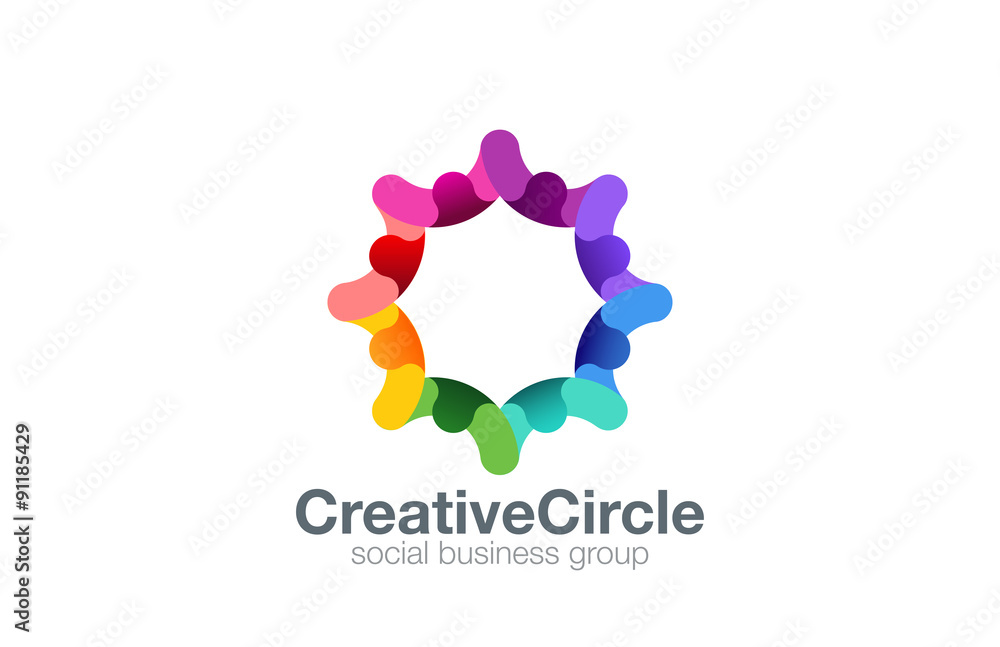 Social eight points Star Logo design vector Creative