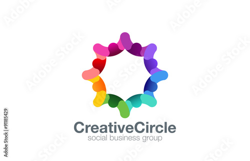 Social eight points Star Logo design vector Creative
