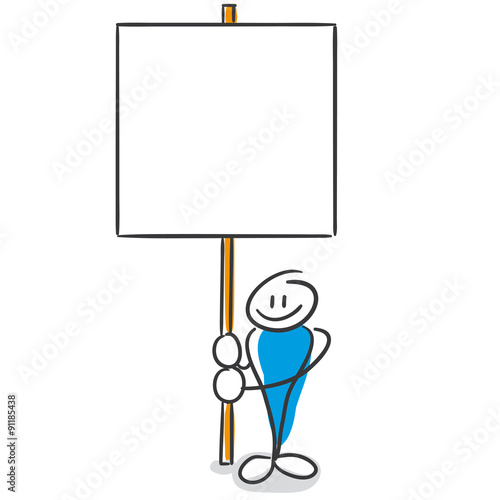 Stick Figure Series Blue
