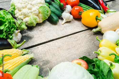 Harvest, fresh organic vegetables