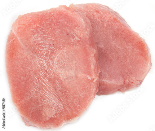 fresh turkey breast on a white background