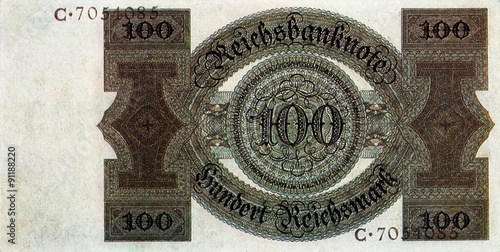 Historische Banknote  11. Oktober 1924  Hundert Mark  Deutschland