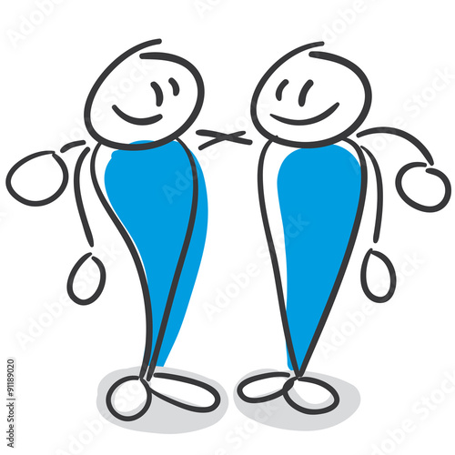 Stickfigure Figure Series Blue
