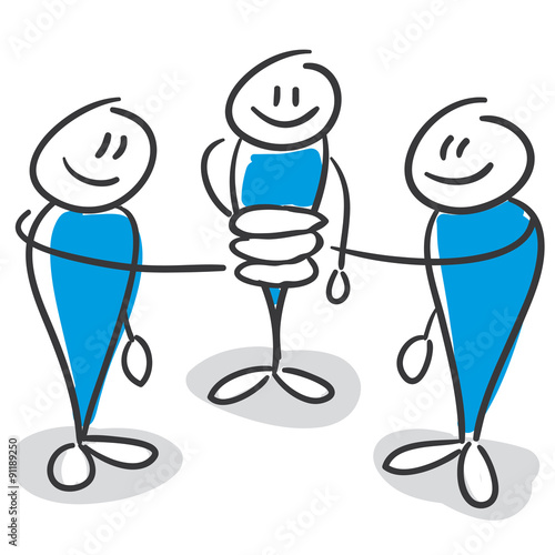 Stickfigure Figure Series Blue