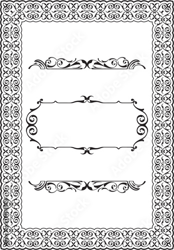 Scroll ornane ornament art border