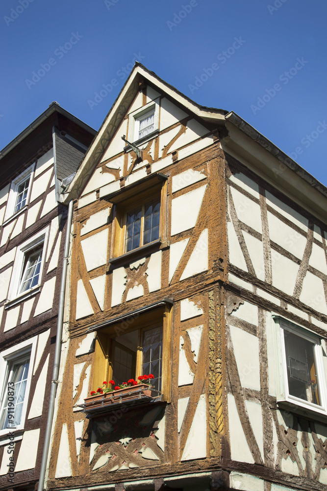 Fachwerkhäuser in Linz am Rhein, Deutschland