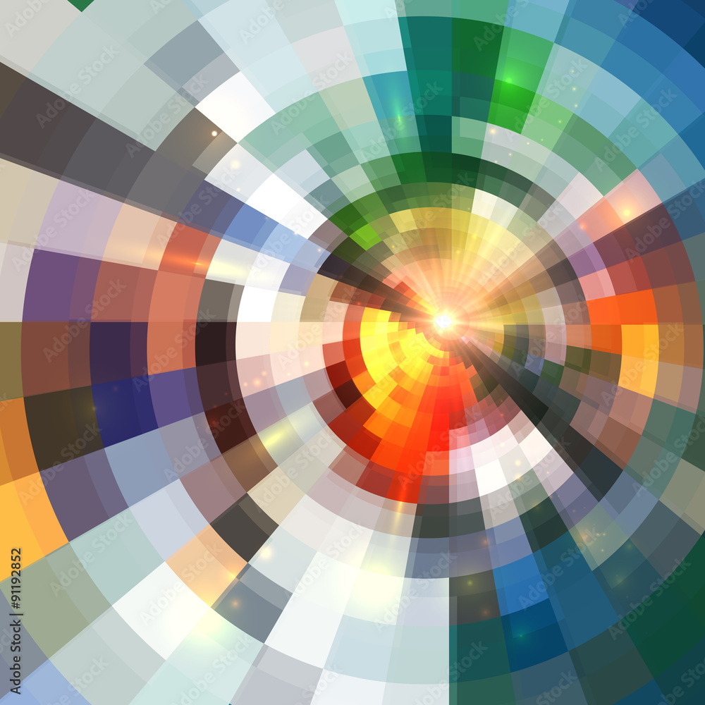 Bright abstract shining circle tiles background Bright abstract shining circle tiles background