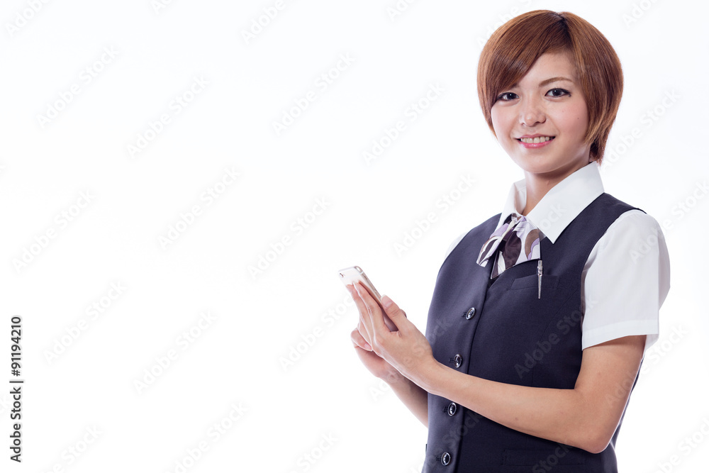 asian businesswoman using smart phone asian businesswoman using smart phone