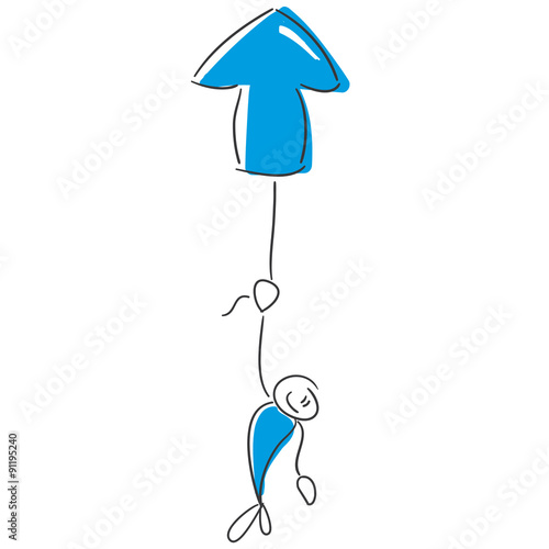 Stick Figure Series Blue