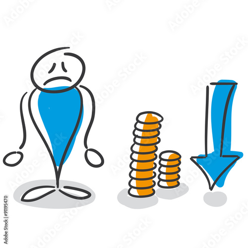 Stick Figure Series Blue