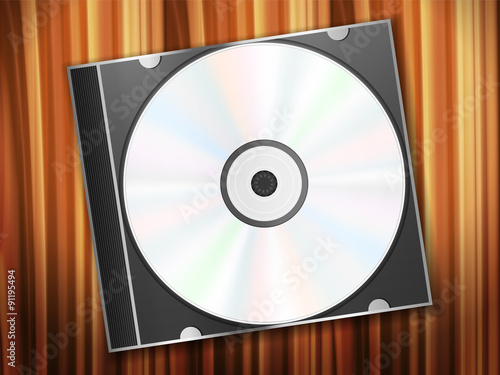 dvd disk on wooden desk