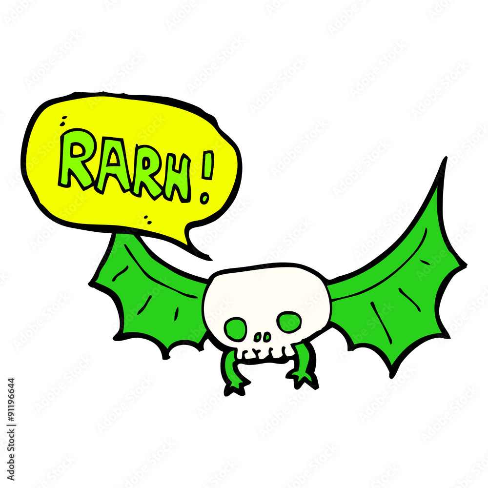 Obraz premium cartoon vampire bat