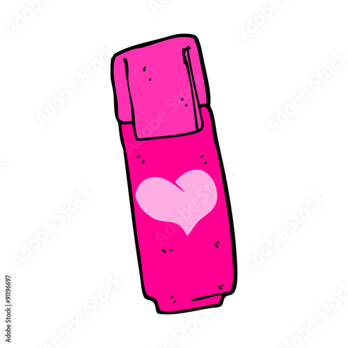 cartoon pink felt tip pen