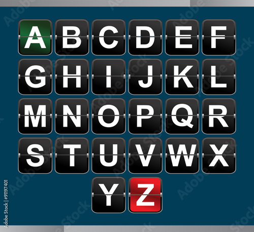 Vector modern numeric scoreboard set