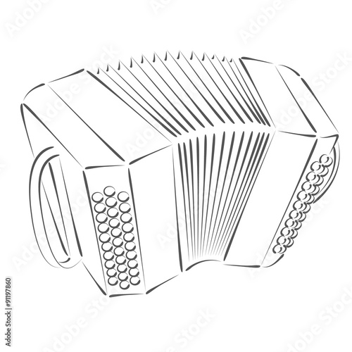 Tableau sur toile Bandoneon.
