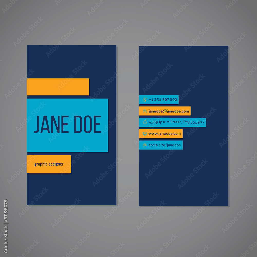 Fototapeta premium Designer simplistic business card template