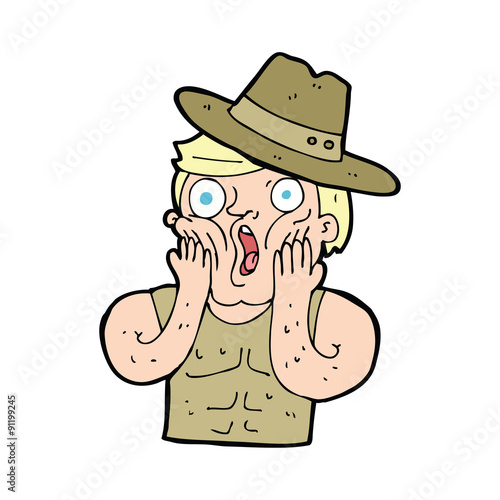 cartoon shocked australian guy