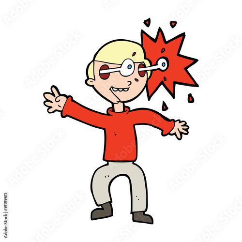 cartoon amazed man
