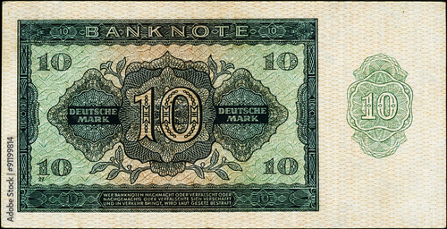 Historische Banknote, 1948, Zehn Deutsche Mark, Deutschland photo