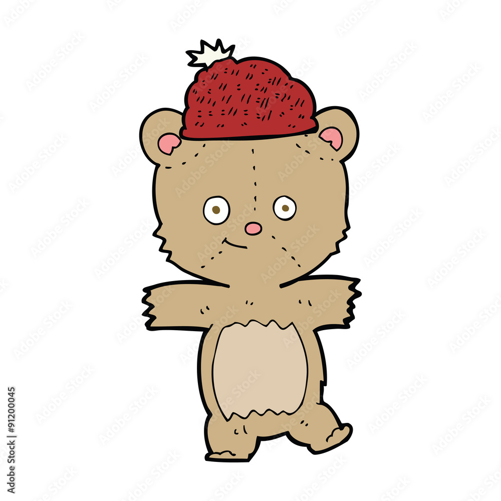 cartoon bear in hat cartoon bear in hat