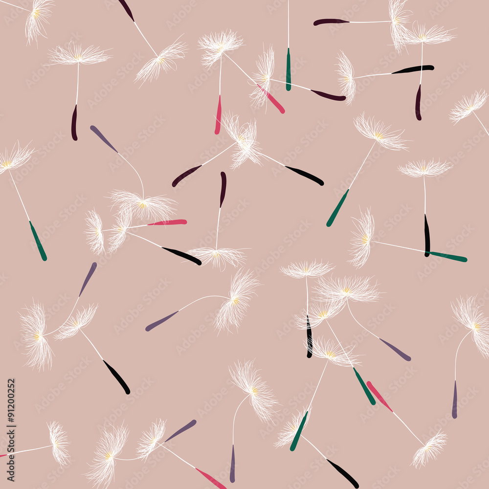 Obraz premium Group of Dandelion seeds