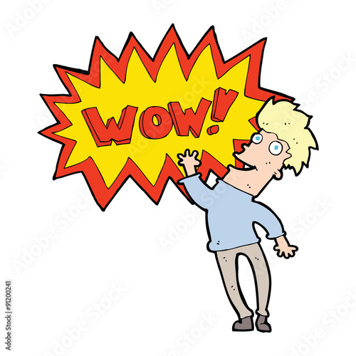cartoon amazed man