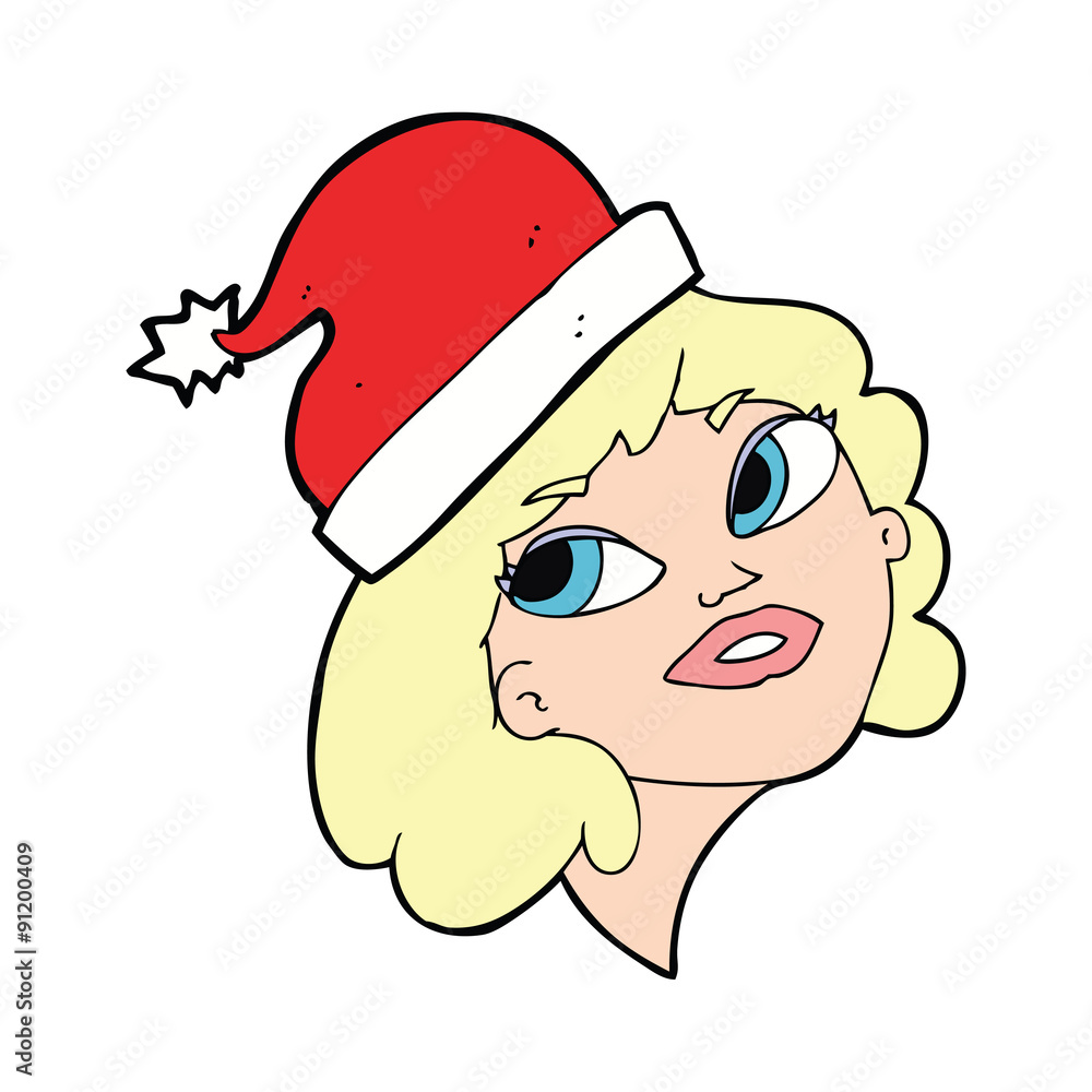 cartoon woman ready for christmas cartoon woman ready for christmas