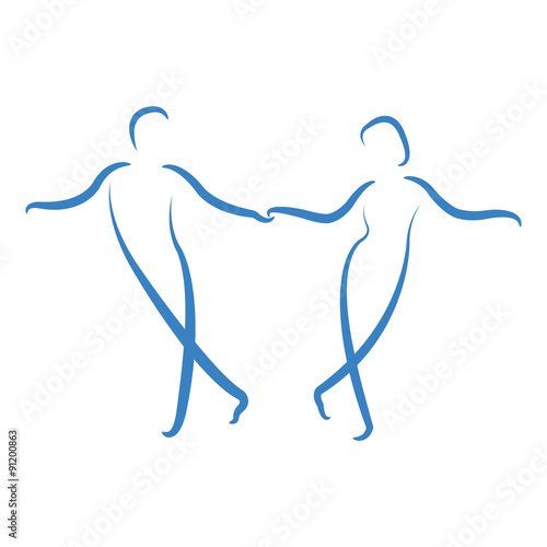 Dancing couple logo.