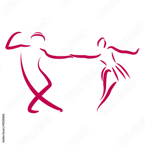 Dancing couple logo.