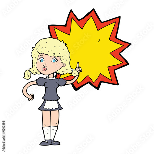 cartoon waitress