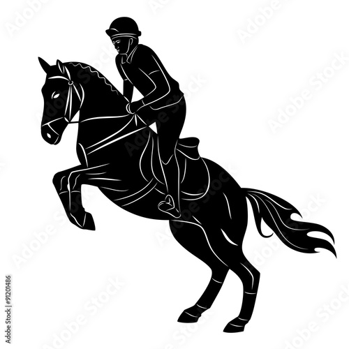 horse rider, vector illustration
