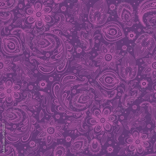 Purple Arabic Ornament Pattern
