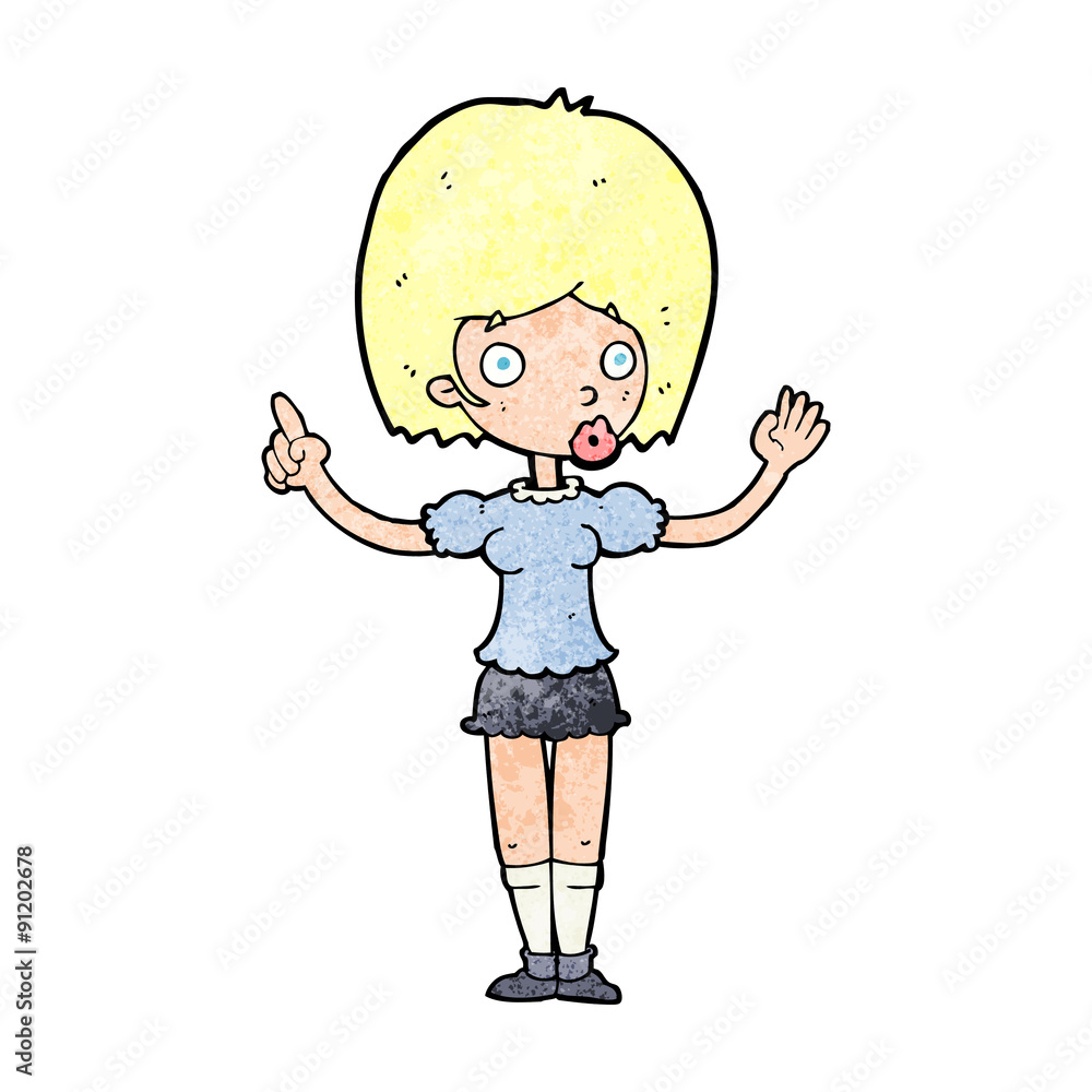 cartoon woman explaining her point cartoon woman explaining her point