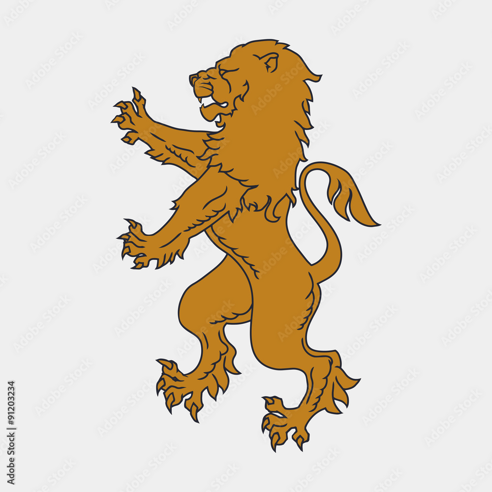 Fototapeta premium Lion - heraldic style