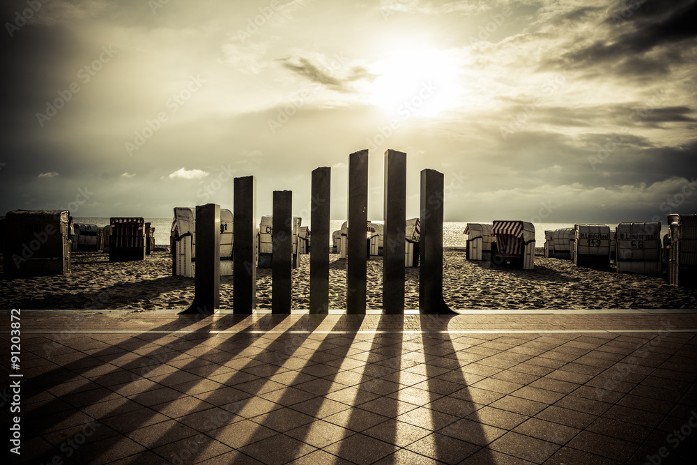 Fototapeta premium Strand im Abendlicht