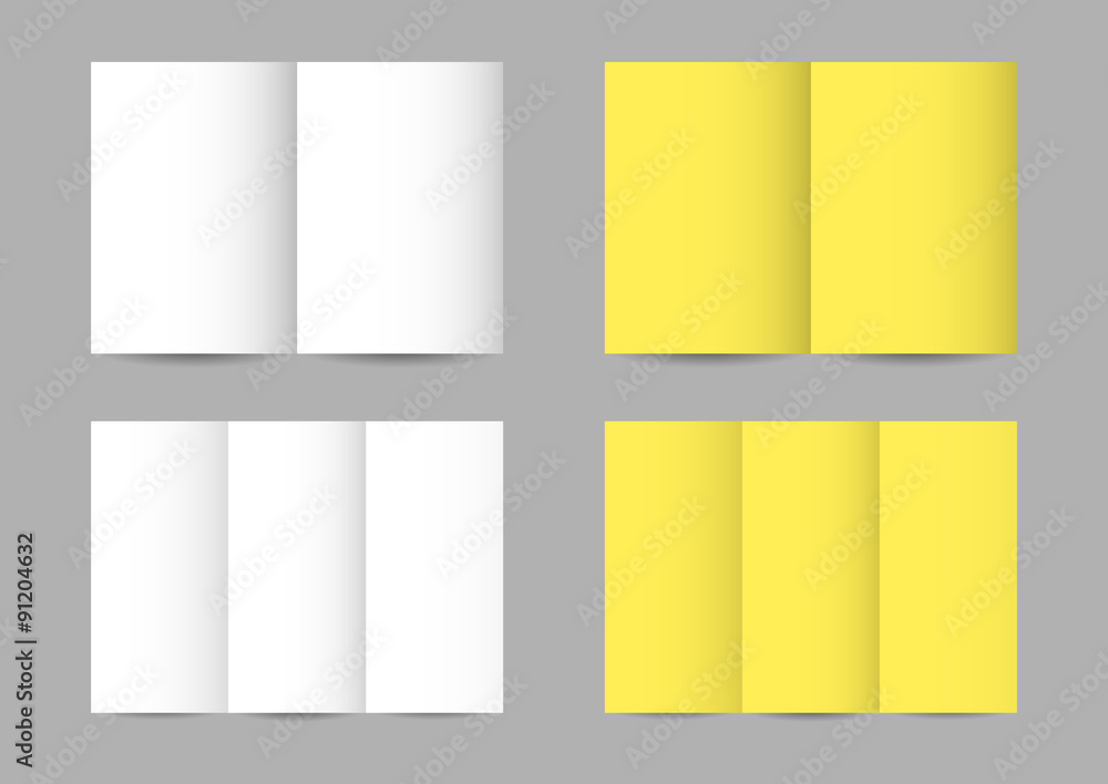 Obraz premium Vector folded paper leaflets