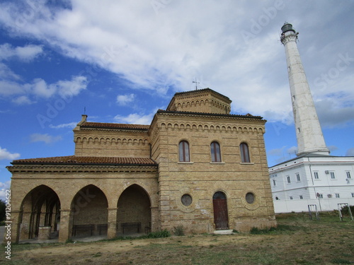 Punta Penna Lighthouse and Santa Maria di Punta Penna church, Vasto, Abruzzo, Italy
