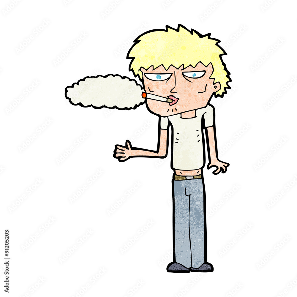 Fototapeta premium cartoon smoker