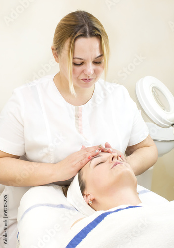massage and facial peels at the salon cosmetics