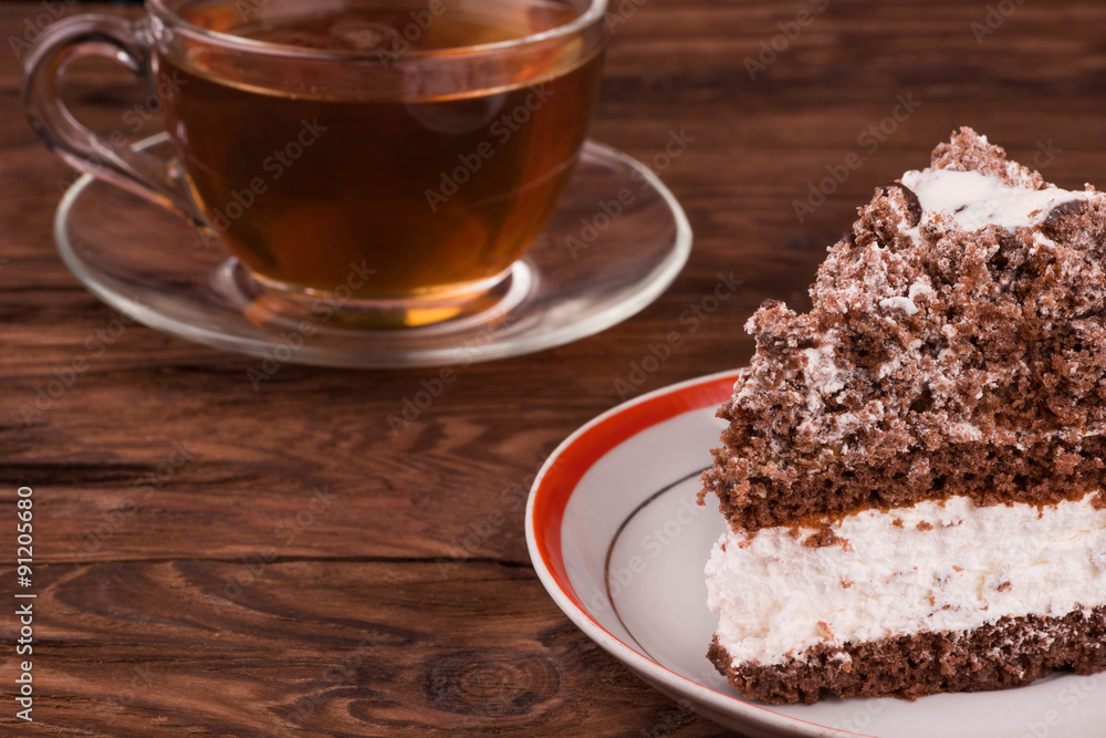 Cake with tea Cake with tea