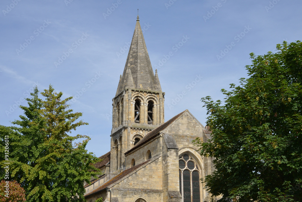 France, the picturesque church of Jouy le Moutier