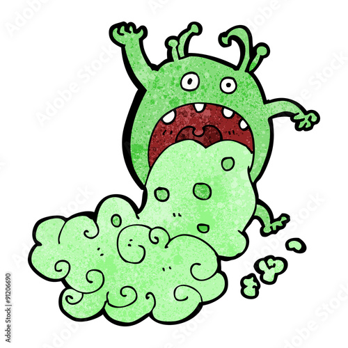 cartoon gross monster being sick
