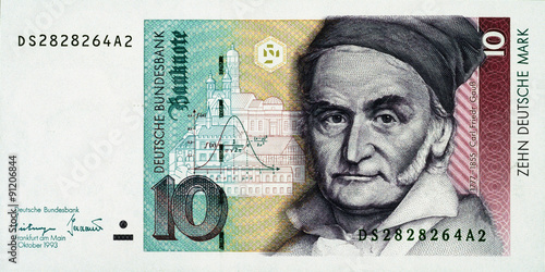 Historische Banknote, 1. Oktober 1993, 10 Mark, Zehn Deutsche Mark, Deutschland