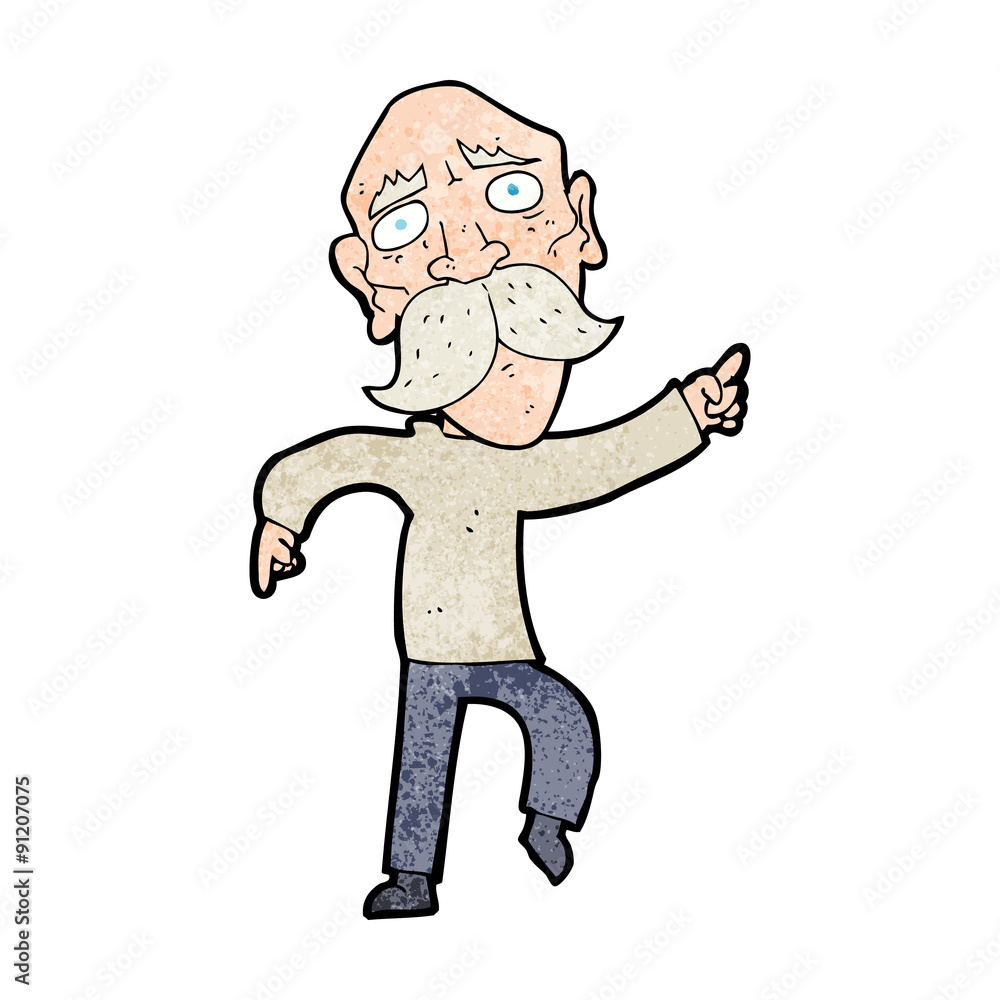cartoon sad old man pointing cartoon sad old man pointing