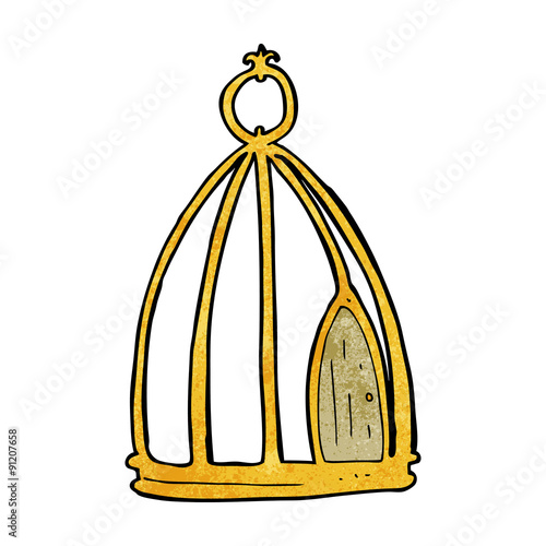 cartoon bird cage
