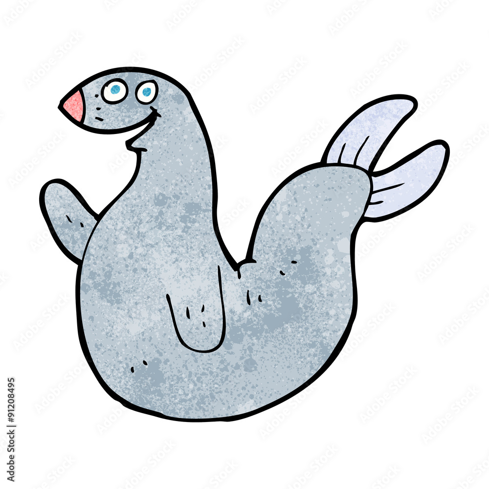 cartoon happy seal cartoon happy seal